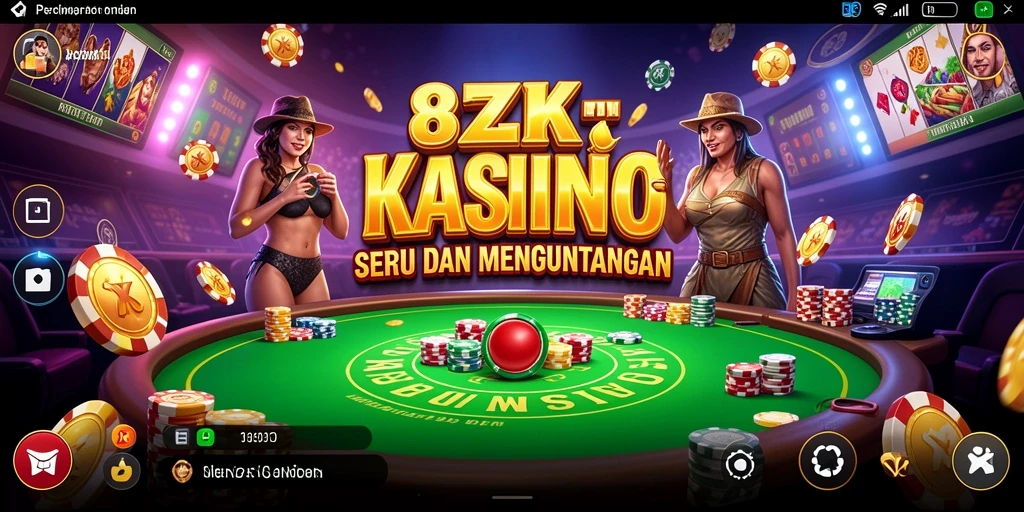 Tangkapan layar gameplay 8ZK menunjukkan keseruan permainan Kasino.