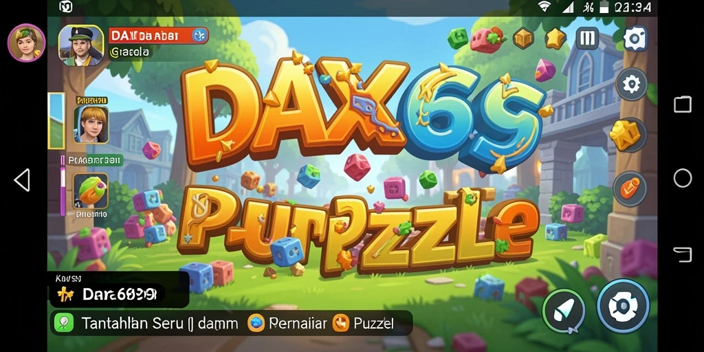 Tampilan gameplay seru DAX69 dengan tantangan Puzzle.