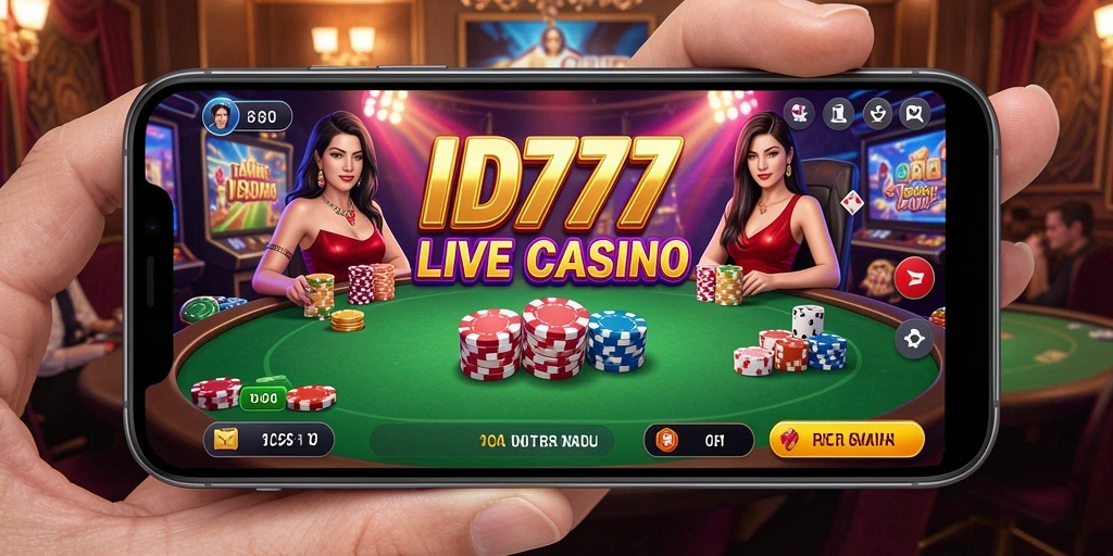 Tampilan menarik dari gameplay ID777 yang menyajikan dealer langsung.