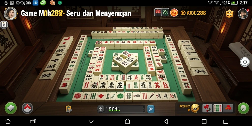 Screenshot gameplay <strong>KOKO288</strong> menampilkan suasana Mahjong yang mendebarkan.