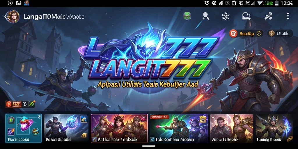 Tampilan menarik dan fungsional dari aplikasi LANGIT777