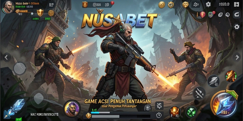 Tampilan aksi seru dari gameplay NUSABET yang memukau.