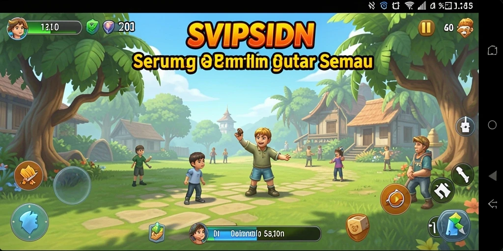 Tampilan gameplay SVIPSIDN yang penuh warna dan menarik.